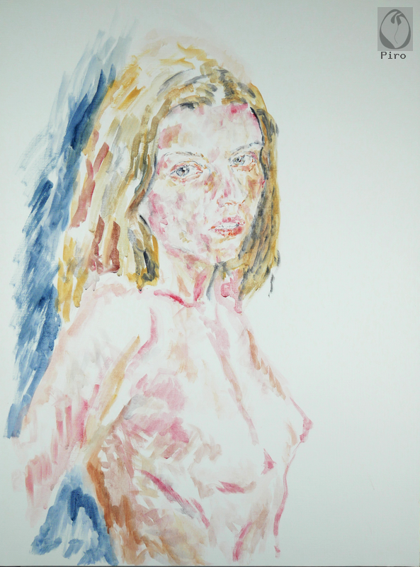 oil on paper - olio su carta di Piro